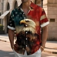 thumbnail image 6 of jowamay Patriotic Hawaiian Shirts for Men American Flag Animal Casual Short Sleeve Button Up Shirts for Leisure, 6 of 9