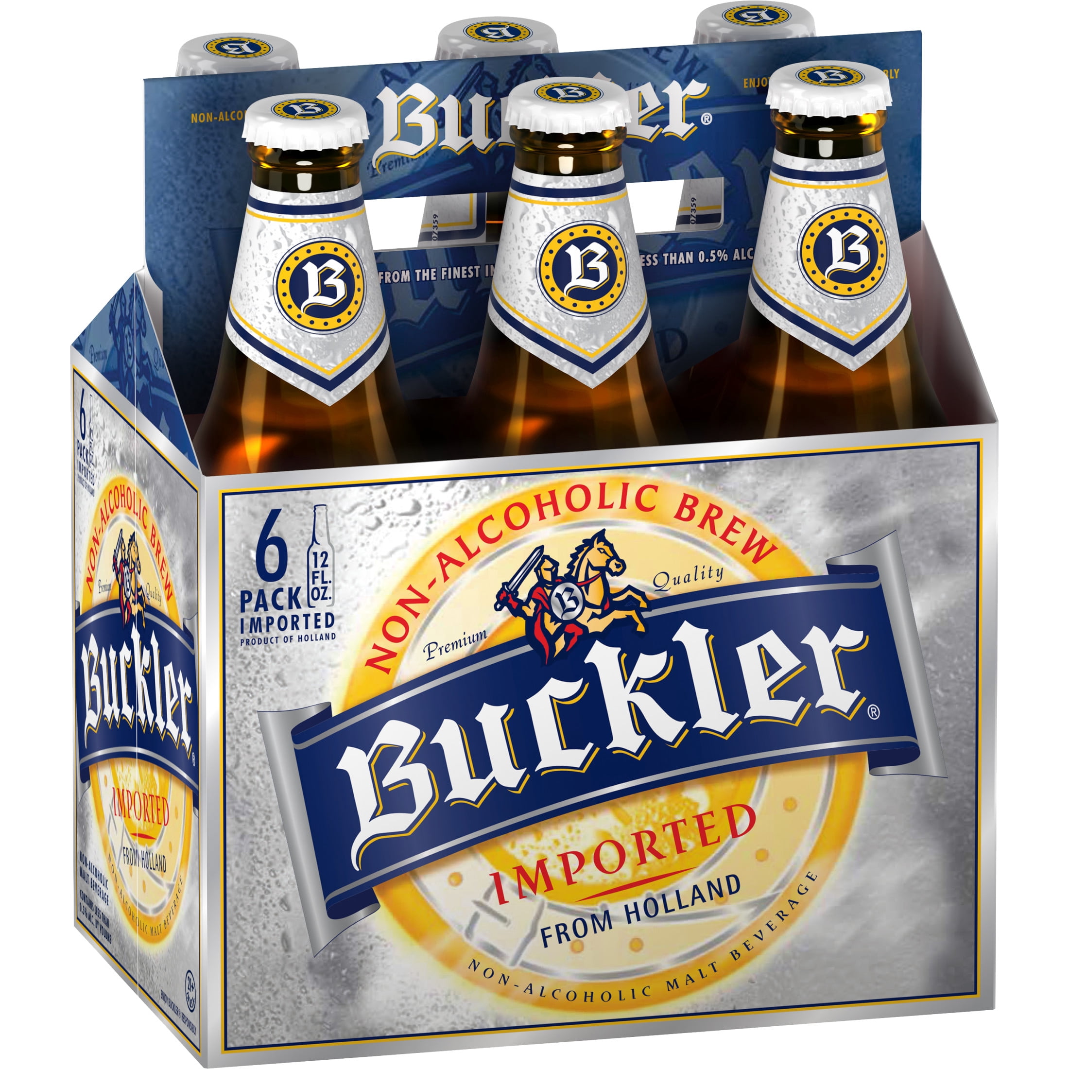 Buckler Non-Alcoholic Beer, 6 Pack, 12 fl oz Bottles