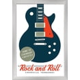thumbnail image 1 of Nashville, Tennessee - Rock & Roll - Guitar - Lantern Press Artwork (16x24 Giclee Art Print, Gallery Framed, Silver Wood), 1 of 1