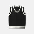 thumbnail image 6 of Huesdet Toddler Boys Girls Sweater Vest Fall Winter Thermal Sleeveless Sweater Knitted Waistcoat Warm V-neck Sweater(Black,13-14 Years), 6 of 9