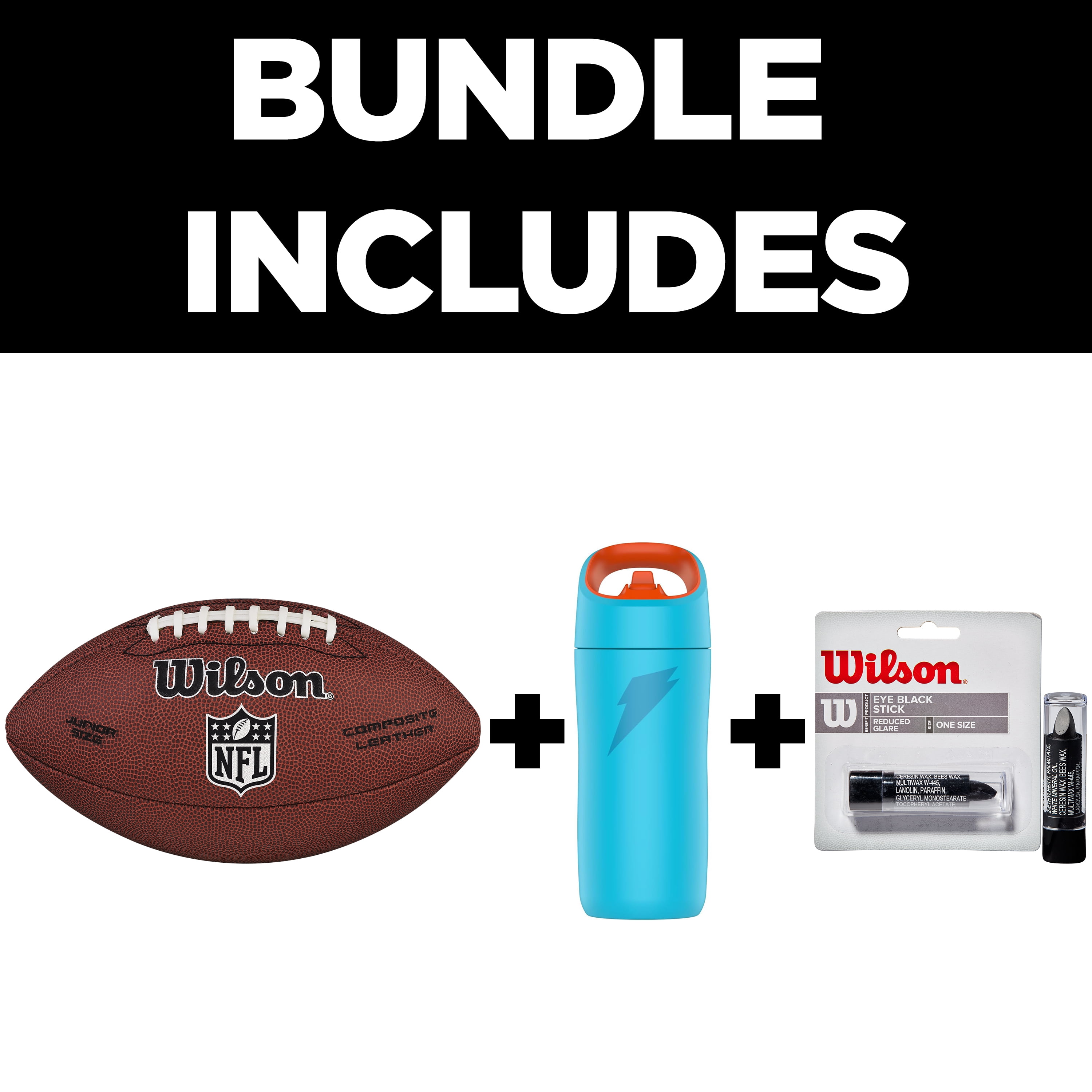 Wilson x Gatorade NFL Little Rookie Football Starter Set - Includes NFL Limited Junior Football and Gatorade Rookie Blue Water Bottle