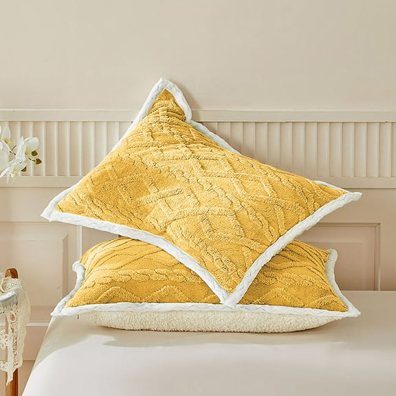 Pillow Cover Warm Fleece Fabric Pillow Case Without Printing, Solid Color 20x30 Pillowcases Breathable & Skin-Friendly