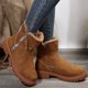 thumbnail image 4 of Botas de nieve de talla grande para mujer, zapatos de invierno con forro polar para mujer, botas cálidas, zapatos de algodón, 4 of 6