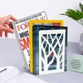 thumbnail image 4 of Heavy Bookends, Bookshelf Home Decor, Metal Bookends White 1 Pair, Bookend Support, 4 of 4