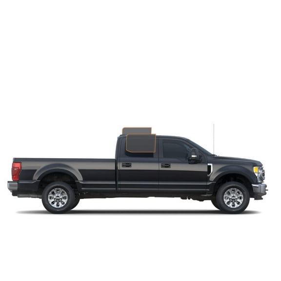 MotoShield Pro Premium Professional 2mil Precut Ceramic Window Tint Film for 2013-2016 Ford F-250 4 Door Crew — (Rear Driver/ Passenger 5%) + Lifetime Warranty