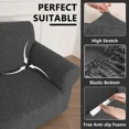 thumbnail image 5 of TOPCHANCES Jacquard Sectional Sofa Covers, 3-Piece Stretch Couch Slipcovers Furniture Protector for 7-Seater L-Shaped Corner Sofas ( Dark Gray ), 5 of 9
