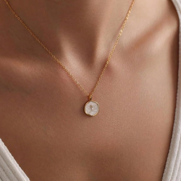1PC Irregular Pendant Necklace, Dainty Layerable Charm Necklace, Minimalist Fashion Necklace for Women