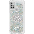 thumbnail image 2 of Motorola Moto G10 Case Moto G30 Case with Creativity Clear Quicksand Glitter Flowing Liquid Floating Soft TPU Case w/Stand Bling Diamond Sparkle Phone Cover for Motorola Moto G10  Silver, 2 of 14