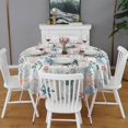 thumbnail image 2 of Pioneer Flower Floral Print Pattern Round Tablecloth 60"x60",Wrinkle Wipeable Table Cloth for Kitchen Dining Room Picnic Patio Party, 2 of 6