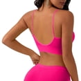thumbnail image 5 of Women's Y Back Sports Bra Gathering Padded Yoga Top, Thin Spaghetti Strap Seamless Lingerie, Low Impact Wireless Workout Bralette, Sexy Beautiful Back Fitness Vest, Smooth Invisible Base Layer, 5 of 5