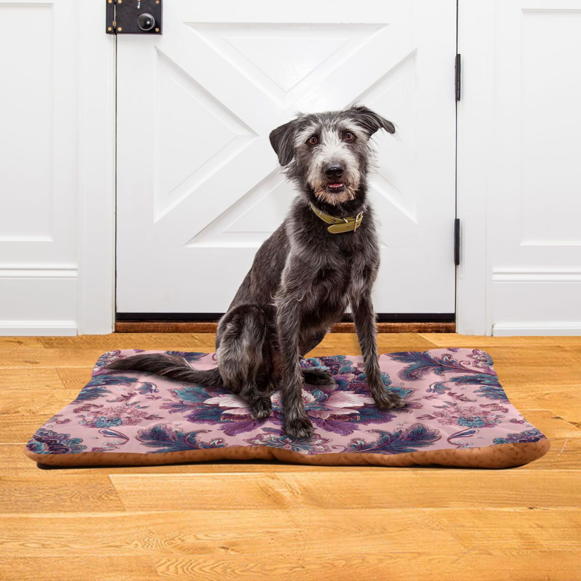 Cozy Mat Pet Bed Indoor Outdoor Warm Soft For Cat Dog Puppy(S/M) Ornate Border