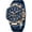 Blue Golden, variant on Business Men Watches (Chronograph/Waterproof/Luminous/Calendar/24 Hours) Big Face Stainless Steel Band Watches for Men