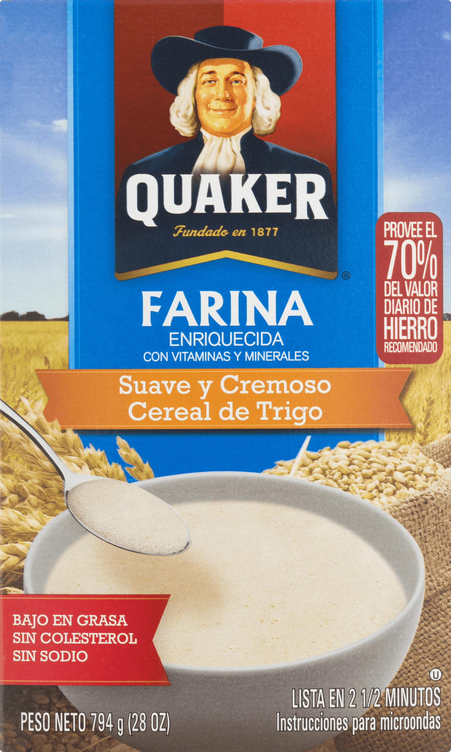 Quaker Farina Hot Cereal Dry Mix 28oz Box - Ready to Cook