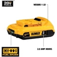 thumbnail image 2 of DEWALT Bloc-Piles Li-Ion Compact 20 V Max 2,0 Ah (DCB203), 2 of 4