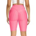 thumbnail image 4 of Women's Sexy Capri-Length Yoga Leggings – Bubble-Texture Butt-Lifting Fitness Pants for Pilates, Stretching & Studio Workouts,Pink M, 4 of 5