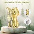 thumbnail image 2 of Filamento Pla De Seda 3Dhojor Filamento De Impresora 3D Pla De Doble Color Dorado Y Plateado De 1,75 Mm Bobina De Coextrusión 2 En 1 (2,2 Libras) Filamento De Impresión 3D Precisión Dimensional +/- 0,, 2 of 5