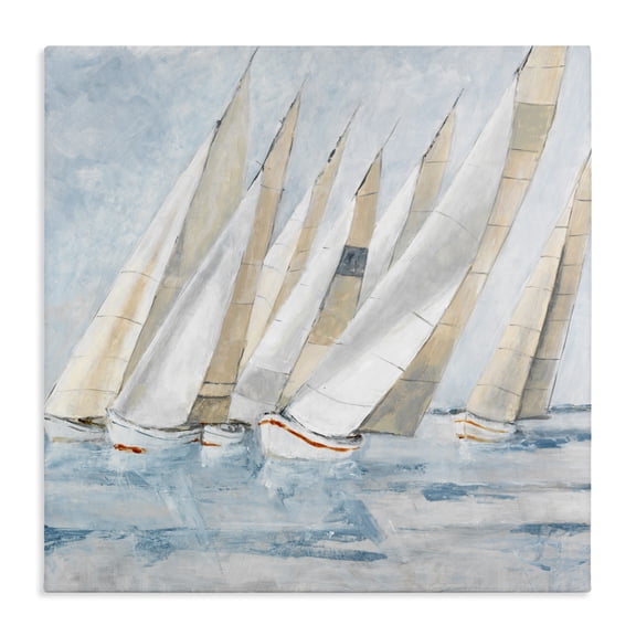 Stupell Industries Transitional Sailboat Regatta Coastal Scene Canvas Art, 17 x 17, by Lorenzo Collective