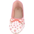 thumbnail image 2 of ABSOLUTE FOOTWEAR Childrens Kids Girls Slip On Glitter Sparkly Polka Dot Ballerina Style Dolly Shoes Pumps - White/Red - US Child 3, 2 of 7