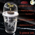 thumbnail image 6 of Hydroponic Seed Starter Kit 5-Piece Transparent Plastic Cylinder Indoor Herb Garden System with Growing Pot and Lid for Summer Indoor Planting C#016 White, 6 of 6