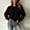 Black, variant on Women's Fall Winter Knit Sweaters Long Sleeve Crewneck Pullover Tops Trendy Casual Simple Comfy Outfits Khaki S