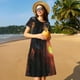 thumbnail image 4 of Disketp Sunset Western Cowgirl para Vestido de Manga Corta para Mujeres, Vestidos de Verano para Mujeres, Casual y Holgado para la Playa, 4 of 6