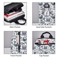 thumbnail image 4 of Naloa Chicken And Fish Print Lightweight DayBackpack Suitable for school, work, shopping, travel, etc., 4 of 5