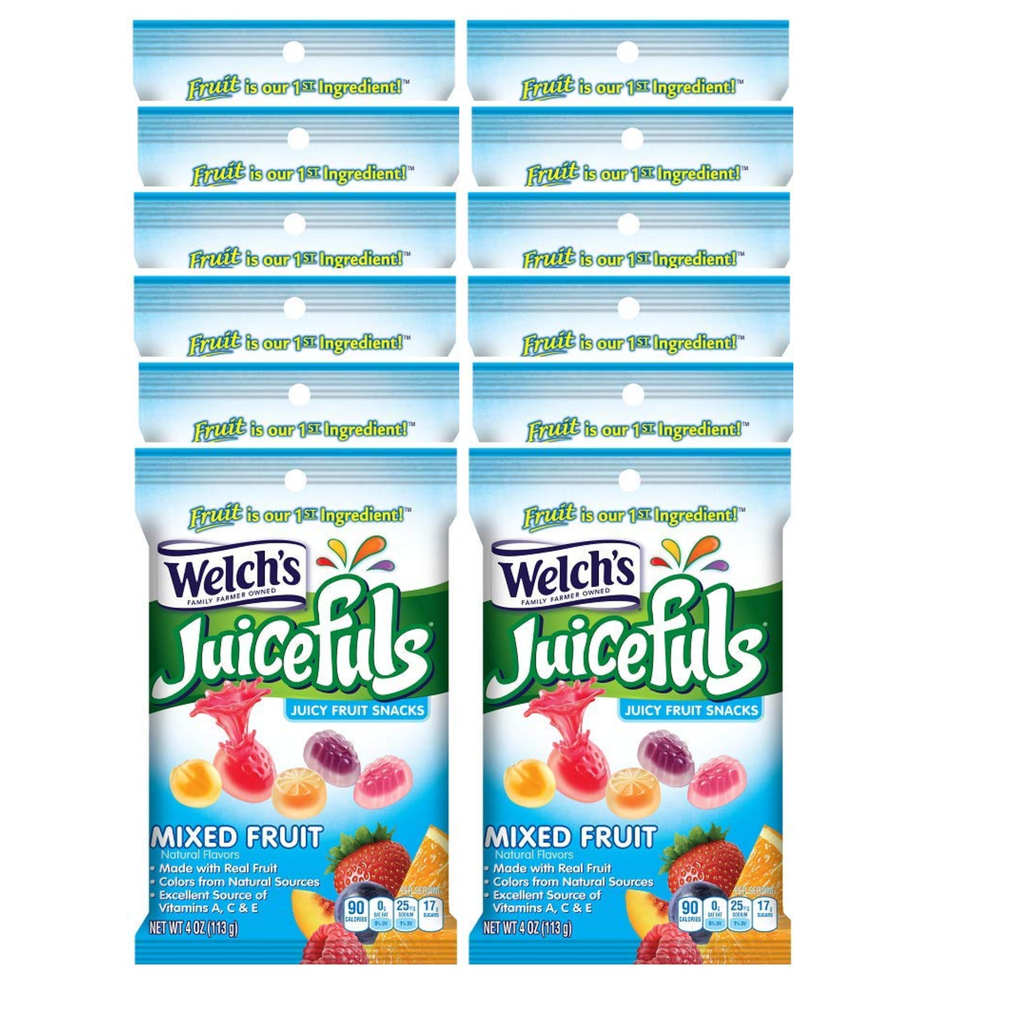 Welch's Juicefuls Mixed Fruit Snacks 4 Oz. Pack Of 12