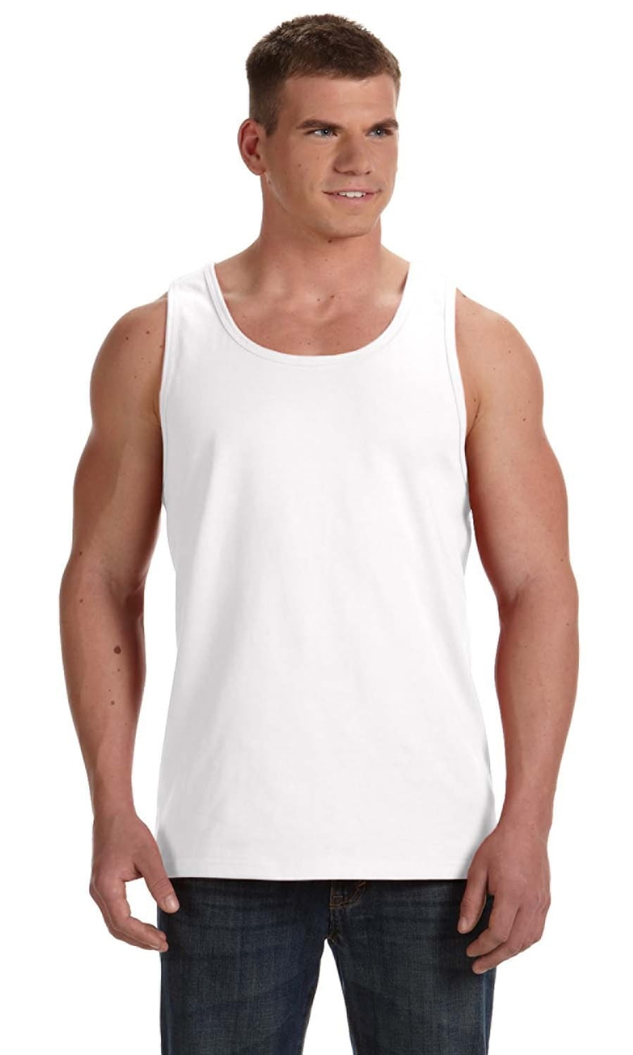 Fruit of the Loom Adult Cotton Tank Top, Big Boy, Male - WHITE - XL ...