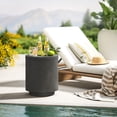 thumbnail image 2 of HOMCOM 2.6 Gal Outdoor Cooler Side Table with Ice Bucket Lid Charcoal Gray, 2 of 8