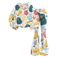 thumbnail image 4 of Grblisyd Back to School Outfits for Girls 2PCS Crew Neck Long Sleeve Top & Flare Pants withCute Stationery Print Casual Girl Clothes, 4 of 7