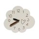 thumbnail image 4 of Reloj de pared con diseño de nube, silencioso y creativo, para habitación infantil, guardería, interior con patrón de corazón, 4 of 9