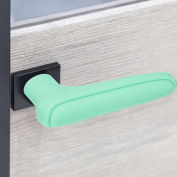 Uxcell 5.9 inch Door Handle Cover Silicone Sleeve Protector 2 Pcs Cushion Cover Protect Hands for Kitchen Green