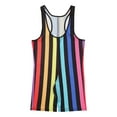 thumbnail image 5 of Haitryli Men's Athletic Wrestling Singlets Striped Rainbow One-piece Bodysuit Boxer Underwear Rainbow S, 5 of 7