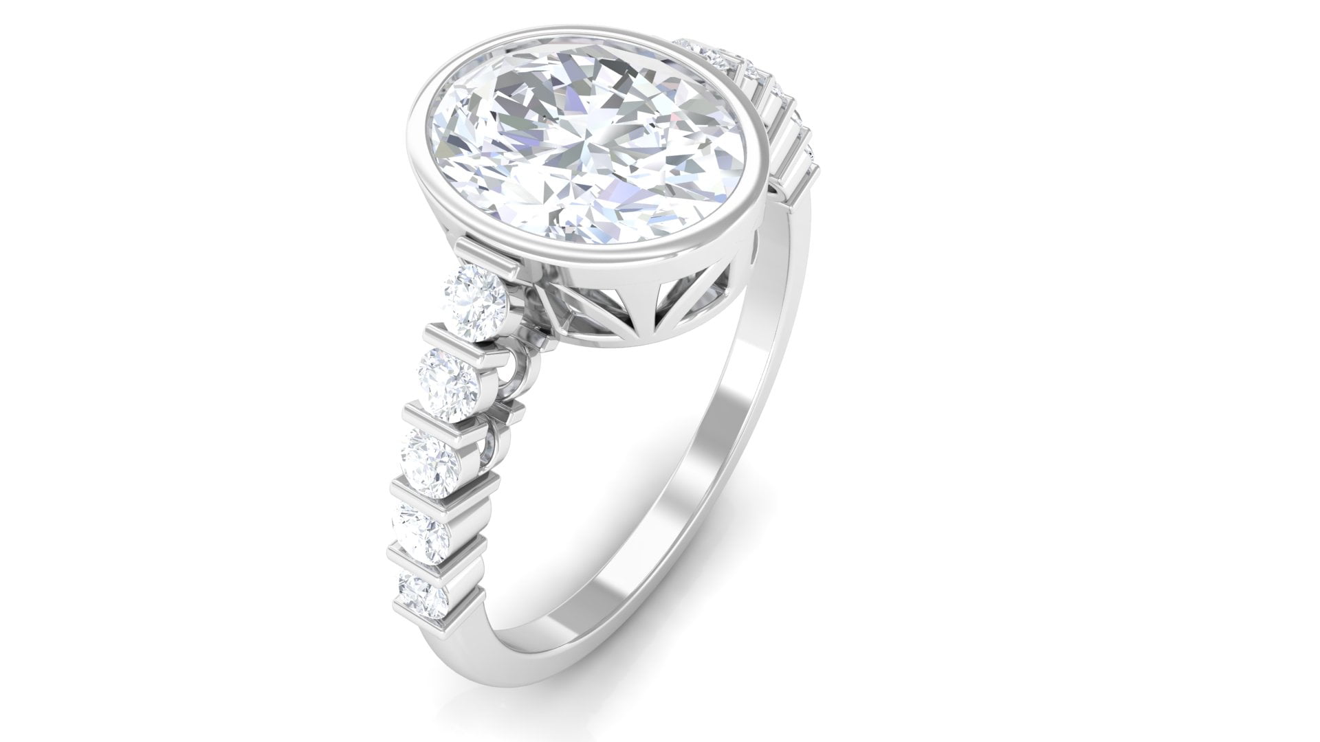 2.77Ct Diamond Trio Set Mens Ladies Wedding Engagement Ring 14K White Gold Over 