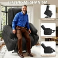 thumbnail image 4 of Vineego power lift recliner chairs massage Single sofa chair with cup holder for elderly,Black, 4 of 7