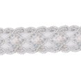 thumbnail image 3 of Beaded Lace Trim Sequins Lace Mesh Trim Lace Ribbon Applique Beaded Applique Sequin Trim Lace Sewing Craft Supplies 9.5 Yards (Grey), 3 of 5