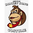 thumbnail image 2 of Women's Nintendo This is my Donkey Kong Costume  Graphic Tee White Small, 2 of 4