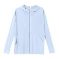 thumbnail image 3 of Women's Ice Silk Protective Sunscreen Jacket Loose Fit Short Sleeve Summer Lightweight & Breathable Ladies Sweater Female Sweaters And Cardigans Brigand plus Sweater Bottom Cow Neck Cardigan Fall, 3 of 3