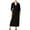 Black, variant on NY Collection Womens Plus Faux-Wrap A-Line Maxi Dress