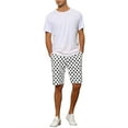 thumbnail image 2 of INSPIRE CHIC Men's Shorts Polka Dots Flat Front Summer Chino Golf Shorts 28 White, 2 of 6