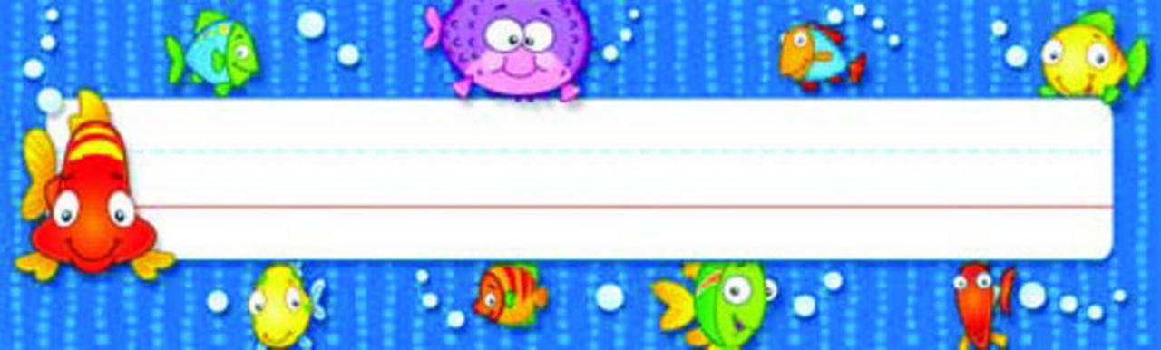 Carson Dellosa Fish Name Plates, 9-1/2 x 2-7/8 Inches, Pack of 36