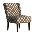 thumbnail image 6 of Bestier Armless Accent Chairs Slipper Chair, Comfy Wingback Corner Side Chair, Fabric Mid Century Modern Chair for Living Room Bedroom Office, Brown Plaid, 6 of 7