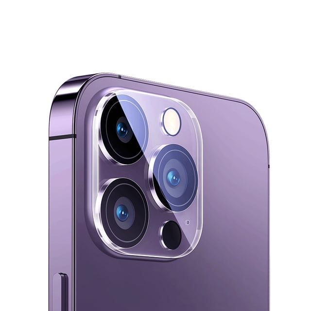 Baseus 2 Pcs Protecteur d'Objectif de Caméra pour iPhone 16 15 Pro Max 16 13 Plus Verre Trempé pour iPhone 12 Pro Max Film de Protection