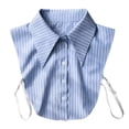 thumbnail image 2 of Women's Detachable Pointed Collar, Solid Color Cotton False Shirt Collar, Fashion Layering Piece for a Smart Casual Look, Easy Clips for Tops and Dresses-Blue, 2 of 3