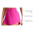 thumbnail image 4 of Shorts CRZ YOGA Cintura Alta con Corte Delfín 7.5 cm de Entrepierna Morado XS, 4 of 6
