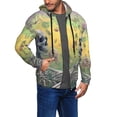 thumbnail image 2 of Honeii Flower Butterfly Skull Couple Print Hoodies for Men, Pullover & Full Zip, Breathable Zip up Hoodie, Sweatshirt-X-Large, 2 of 5