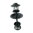 thumbnail image 1 of para pájaros de jardín con luz solar y estación de alimentación con pedestal Balcón Patio trasero Verde DYNWAVEMX bebedero para pájaros al aire libre, 1 of 8