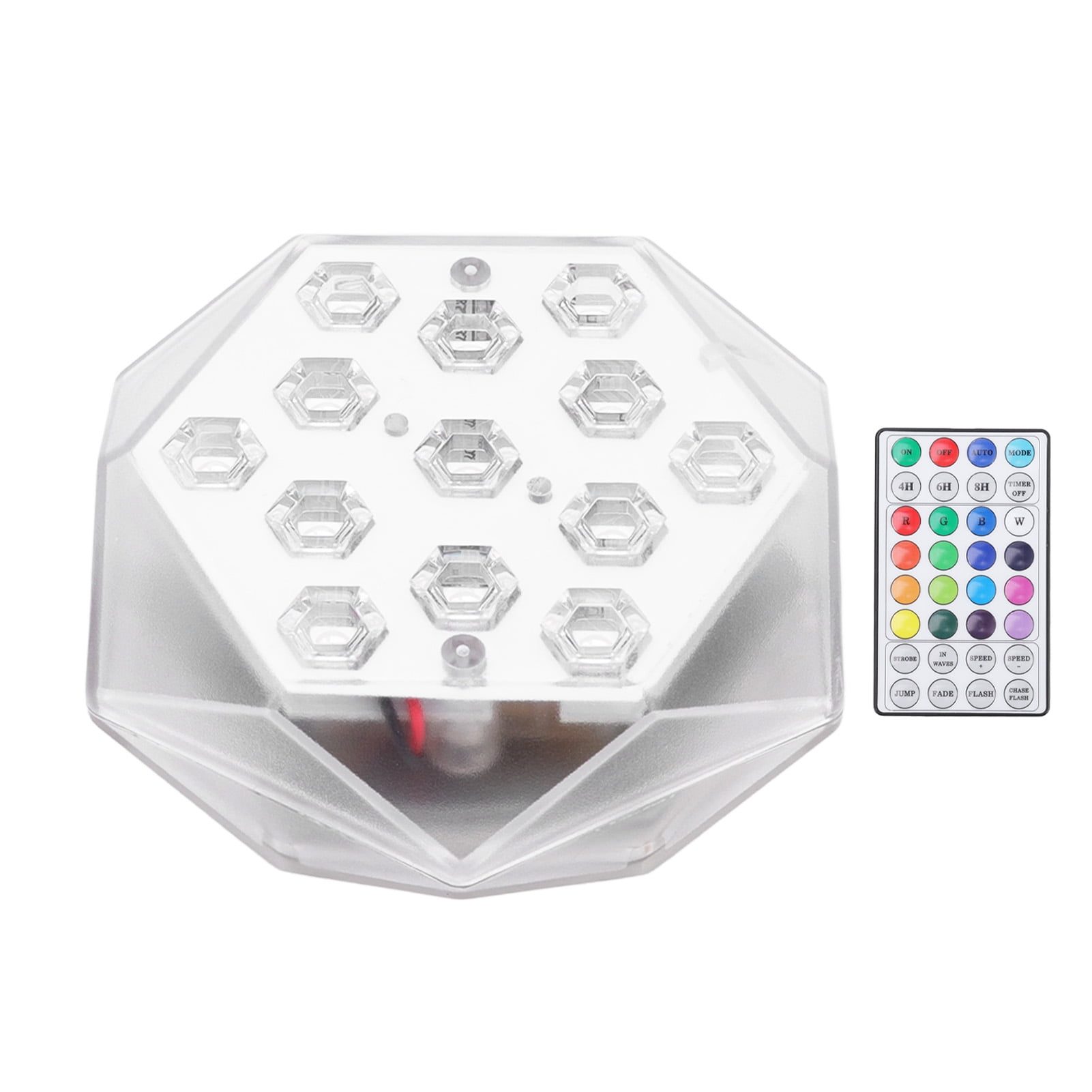 Recessed RGB Fountain Light - Submersible LED Fountain Light, IP68 Waterproof Underwater Ring LED Fountain Light Middle Hole Submersible Pond Light
