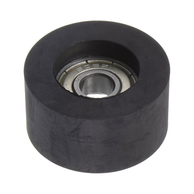 Unique Bargains Roulement à Rouleau à Poulie en PU 8x35x18 mm, Roue de Guidage Revêtue de Polyuréthane pour Usage Industriel, Noir