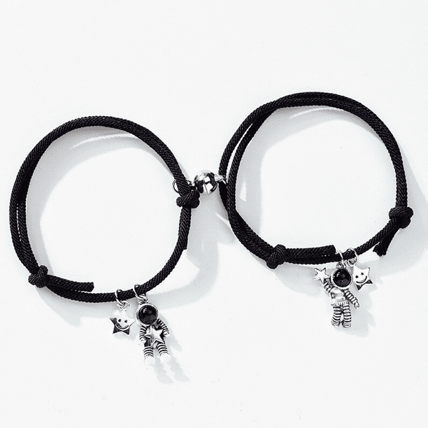 Set De 2 Pulseras De Imán De Astronauta Para Parejas